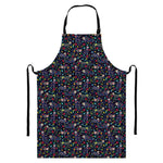 Day Of The Dead Calavera Cat Print Bib Apron With Pocket