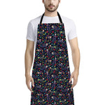 Day Of The Dead Calavera Cat Print Bib Apron With Pocket
