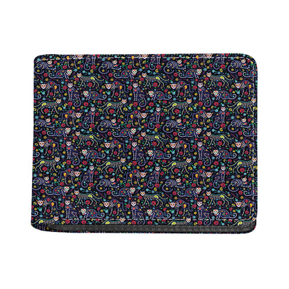 Day Of The Dead Calavera Cat Print Bifold Wallet