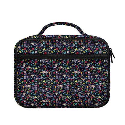 Day Of The Dead Calavera Cat Print Briefcase Bible Bag