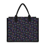 Day Of The Dead Calavera Cat Print Canvas Tote Bag