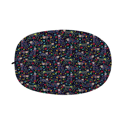 Day Of The Dead Calavera Cat Print Car Side Mirror Covers