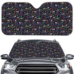 Day Of The Dead Calavera Cat Print Car Windshield Sun Shade