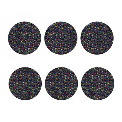 Day Of The Dead Calavera Cat Print Coaster Set
