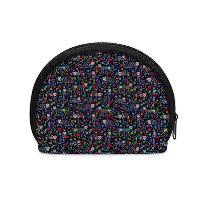 Day Of The Dead Calavera Cat Print Coin Purse