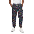 Day Of The Dead Calavera Cat Print Cotton Sweatpants