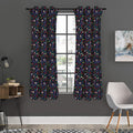 Day Of The Dead Calavera Cat Print Grommet Curtain Panels