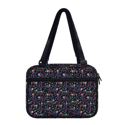 Day Of The Dead Calavera Cat Print Double Strap Bible Bag