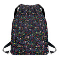 Day Of The Dead Calavera Cat Print Drawstring Backpack