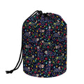 Day Of The Dead Calavera Cat Print Drawstring Makeup Bag
