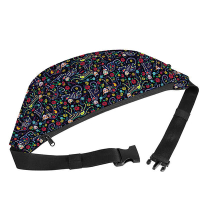 Day Of The Dead Calavera Cat Print Fanny Pack