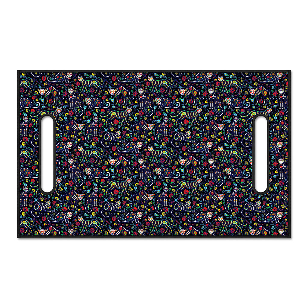 Day Of The Dead Calavera Cat Print Golf Cart Seat Cover