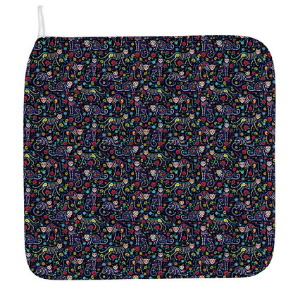 Day Of The Dead Calavera Cat Print Hand Towel