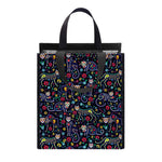 Day Of The Dead Calavera Cat Print Insulated Lunch Tote