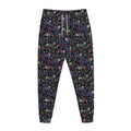 Day Of The Dead Calavera Cat Print Jogger Pants