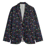 Day Of The Dead Calavera Cat Print Men's Blazer