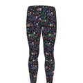 Day Of The Dead Calavera Cat Print Men's Leggings
