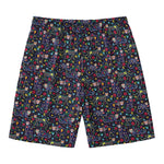 Day Of The Dead Calavera Cat Print Men's Swim Trunks