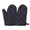 Day Of The Dead Calavera Cat Print Oven Mitts