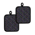 Day Of The Dead Calavera Cat Print Pot Holders