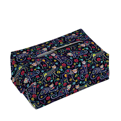 Day Of The Dead Calavera Cat Print Rectangle Tissue Box Cover