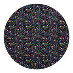 Day Of The Dead Calavera Cat Print Round Blanket