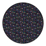 Day Of The Dead Calavera Cat Print Round Floor Mat