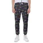 Day Of The Dead Calavera Cat Print Scuba Joggers