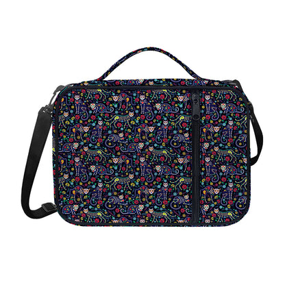 Day Of The Dead Calavera Cat Print Shoulder Strap Bible Bag