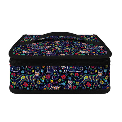Day Of The Dead Calavera Cat Print Small Lunch Bag