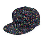 Day Of The Dead Calavera Cat Print Snapback Cap