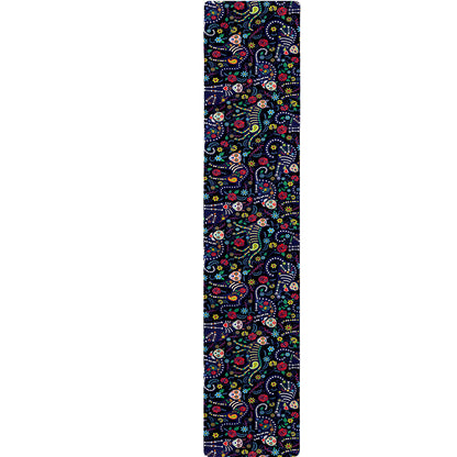 Day Of The Dead Calavera Cat Print Table Runner
