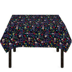 Day Of The Dead Calavera Cat Print Tablecloth