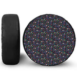 Day Of The Dead Calavera Cat Print Tire Cover