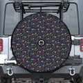 Day Of The Dead Calavera Cat Print Tire Cover With Camera Hole
