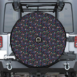 Day Of The Dead Calavera Cat Print Tire Cover With Camera Hole