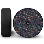 Day Of The Dead Calavera Cat Print Tire Cover With Camera Hole