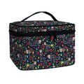 Day Of The Dead Calavera Cat Print Travel Makeup Bag