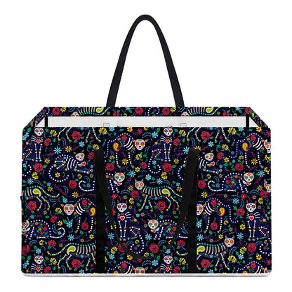 Day Of The Dead Calavera Cat Print Utility Tote Bag