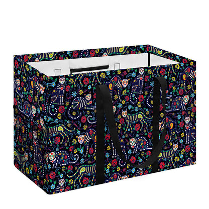 Day Of The Dead Calavera Cat Print Utility Tote Bag