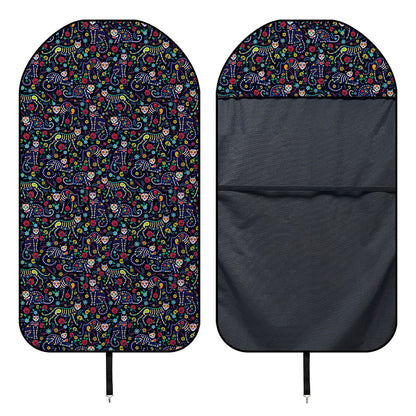 Day Of The Dead Calavera Cat Print Waterproof Car Seat Cover