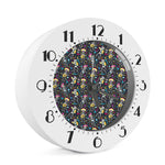 Day Of The Dead Mariachi Skeletons Print Alarm Clock