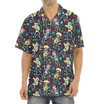 Day Of The Dead Mariachi Skeletons Print Aloha Shirt