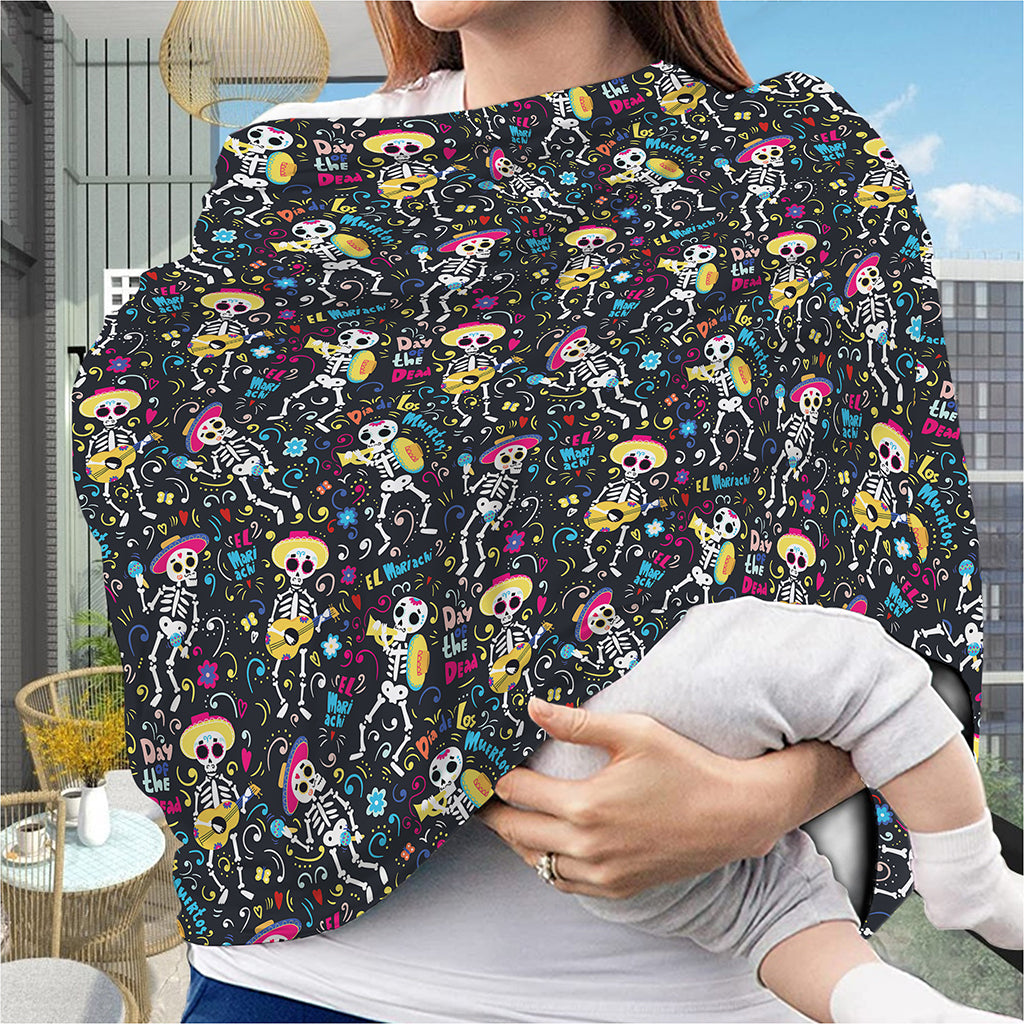 Day Of The Dead Mariachi Skeletons Print Baby Seat Cover