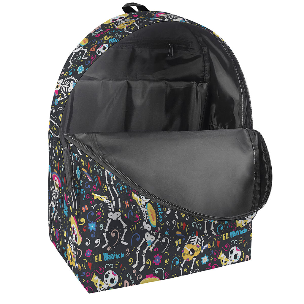 Day Of The Dead Mariachi Skeletons Print Backpack