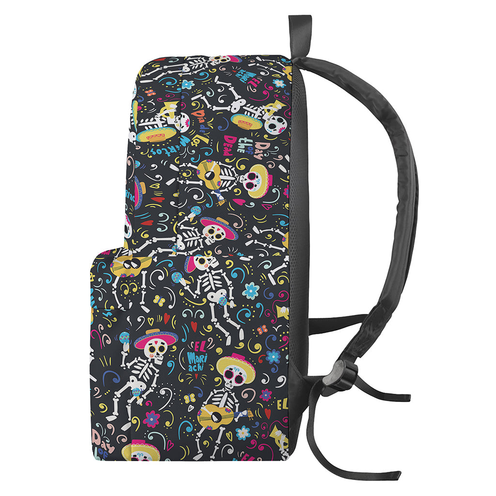 Day Of The Dead Mariachi Skeletons Print Backpack