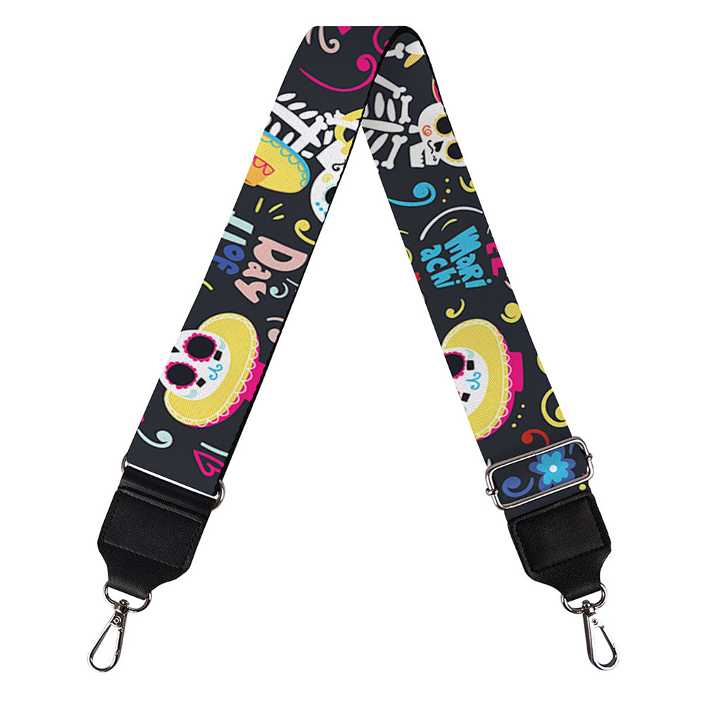 Day Of The Dead Mariachi Skeletons Print Bag Strap