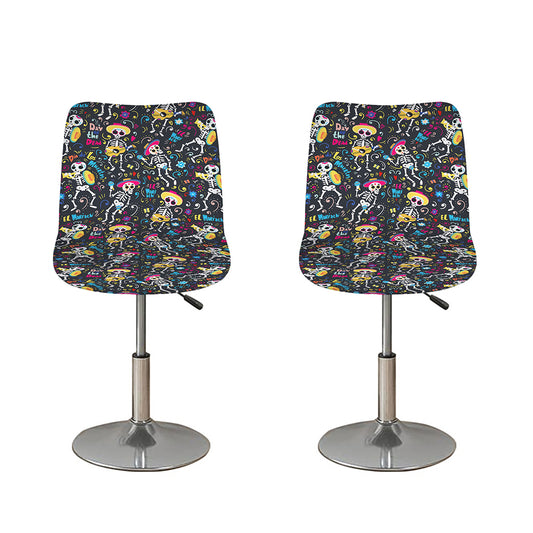 Day Of The Dead Mariachi Skeletons Print Bar Stool Covers