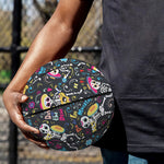 Day Of The Dead Mariachi Skeletons Print Basketball