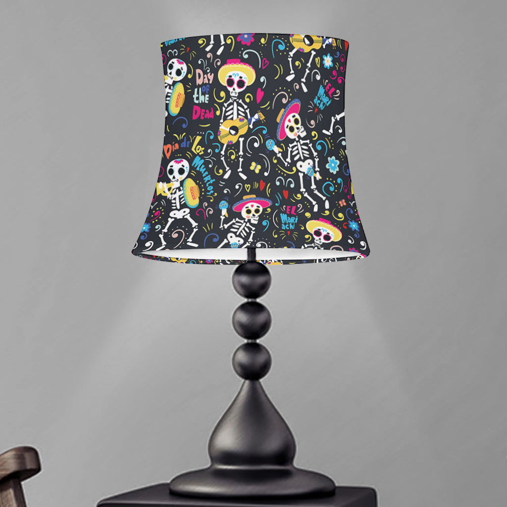 Day Of The Dead Mariachi Skeletons Print Bell Lamp Shade